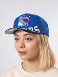 Бейсболка MITCHELL NESS арт. HP10367-NYABLUE New York Rangers NHL (синий / черный)
